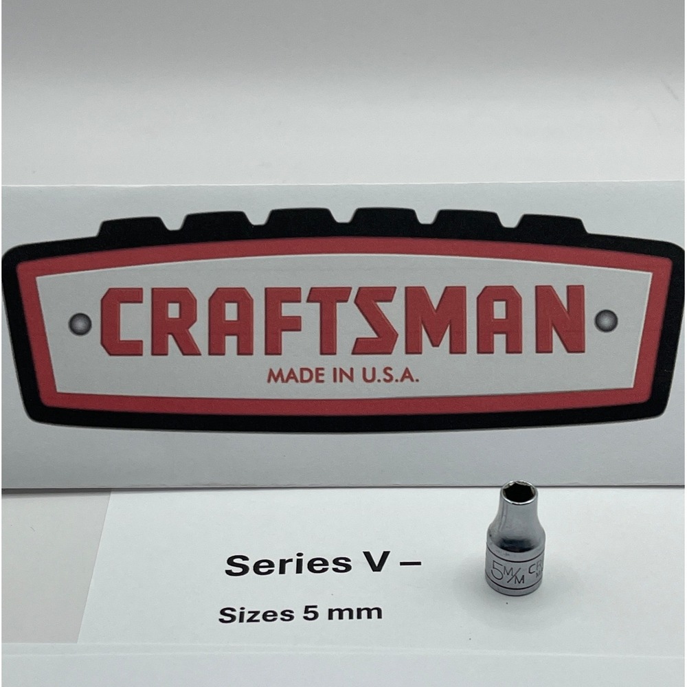Craftsman 5mm‎ Socket Replacement 6 Point 1/4 Drive Series V Made in USA 43501